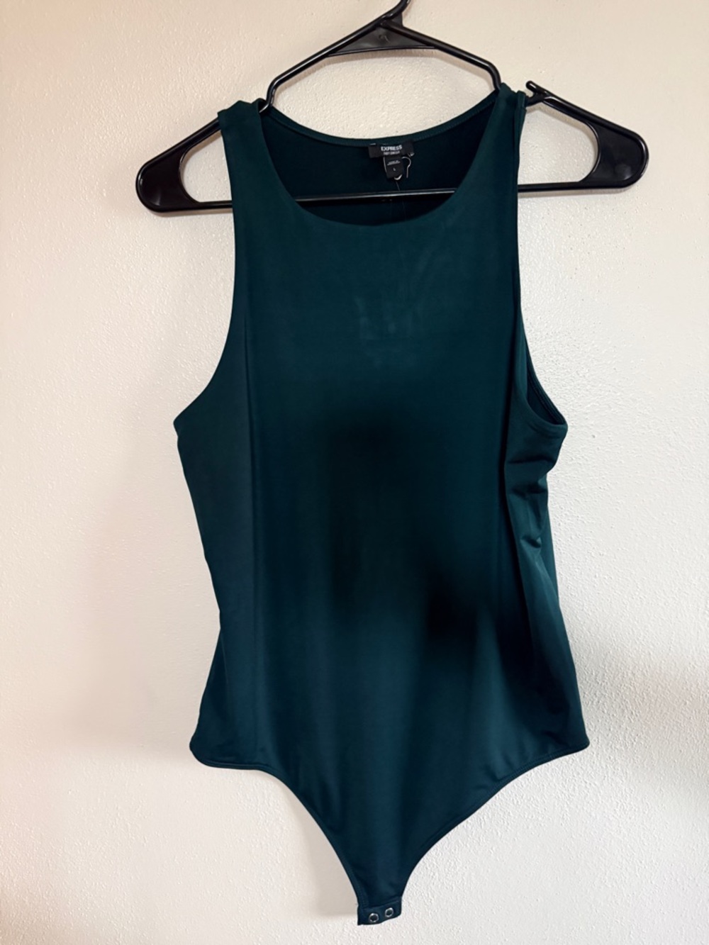 Express Teal Scoop Neck Sleeveless Bodysuit